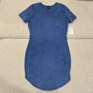 NWT Windsor Velvet Suede Blue Dress Size Medium